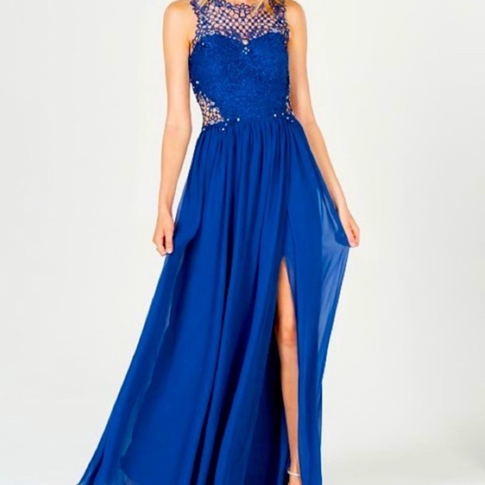 Royal Blue Prom Evening Dress - Size 11